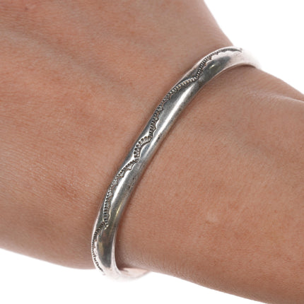 6.25" Navajo sterling slim sturdy cuff bracelet