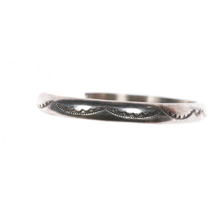 6.25" Navajo sterling slim sturdy cuff bracelet