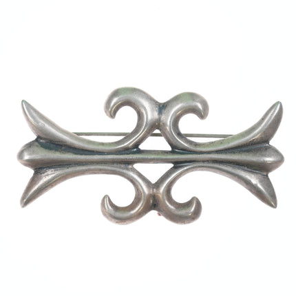 40's-50's Navajo cast silver pin