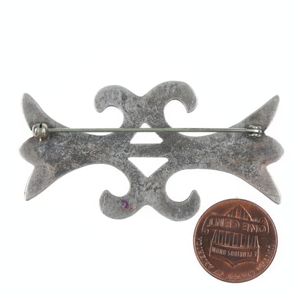 40's-50's Navajo cast silver pin