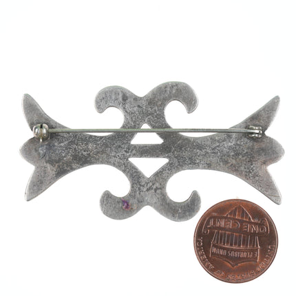 40's-50's Navajo cast silver pin