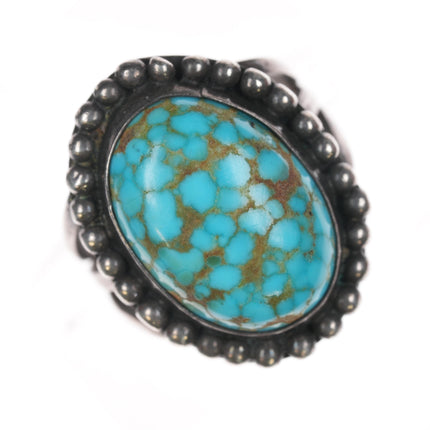 sz4 c1940's Navajo high grade turquoise sterling ring