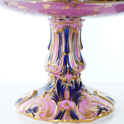 c1830-40 British Hand painted heavily gilt compote