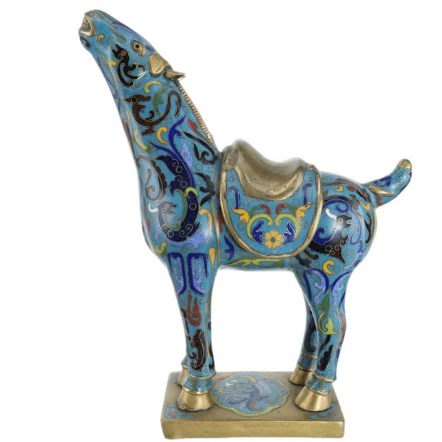 Republic Period Chinese Cloisonne Horse Form Censer