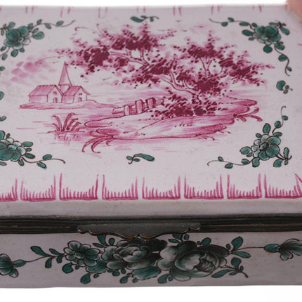 18th Century Sceaux French faience box