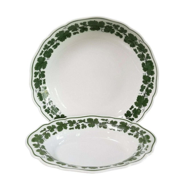 Meissen Full Green Vine Servierschalen 9,25" oval und 10"