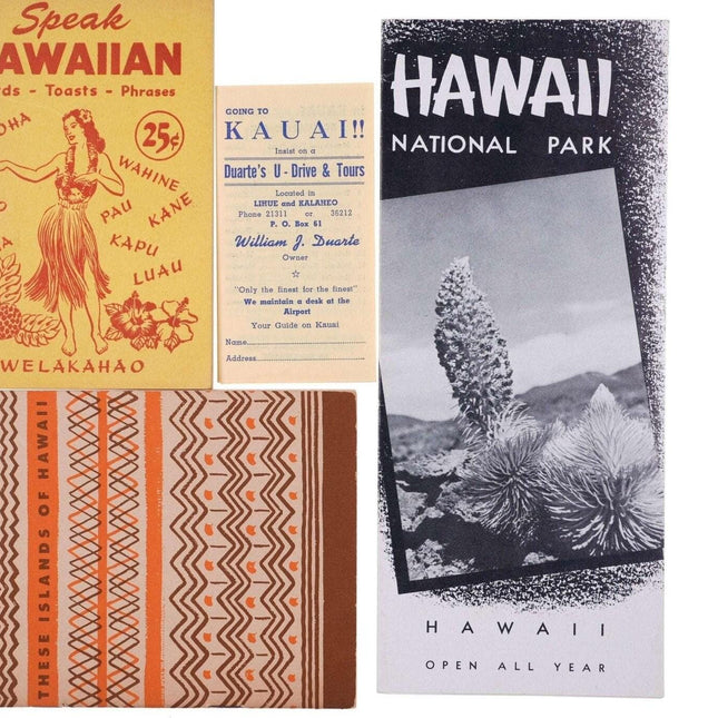 c1952 Hawaiian Islands Travel Brochures and booklets "Speak Hawaiian"