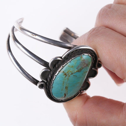 6" Vintage Navajo Sterling and turquoise bracelet