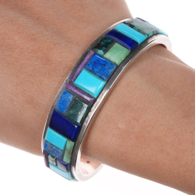 6.5" Donald Douglas Navajo Sterling cobblestone cuff bracelet