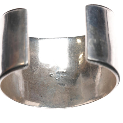 7" Heavy Cecil Ashley Navajo sterling petroglyph cuff bracelet