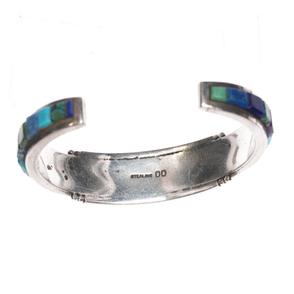 6 5/8" Donald Douglas Navajo Sterling cobblestone cuff bracelet