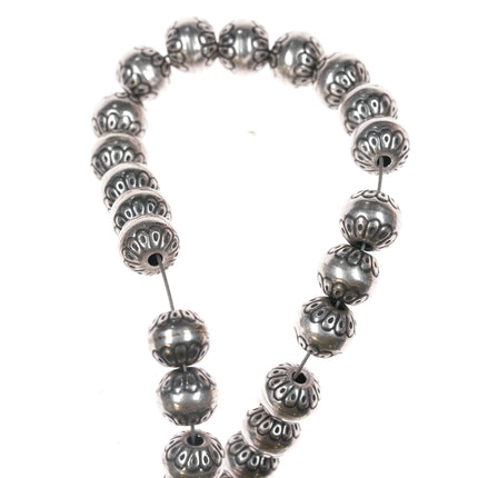 30" 10-11mm Sterling Navajo Pearl Necklace