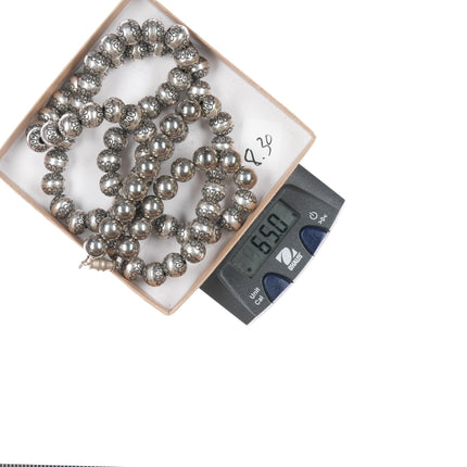 30" 10-11mm Sterling Navajo Pearl Necklace