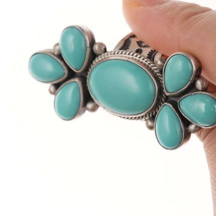 sz8.5 Donovan Cadman Navajo Sterling Campitos Turquoise Ring