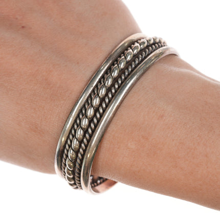 6.25" Tahe Navajo Twisted Sterling wire cuff bracelet