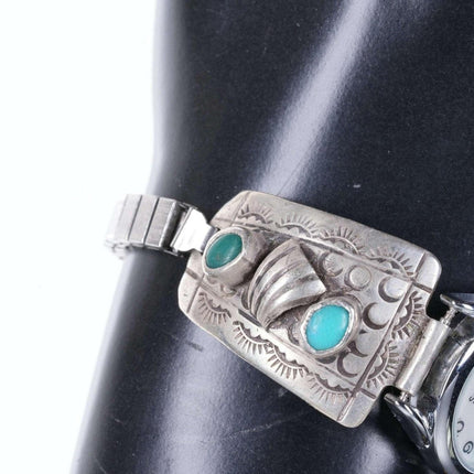 Early S Tabaha Damen Navajo Sterling-Uhrenarmband