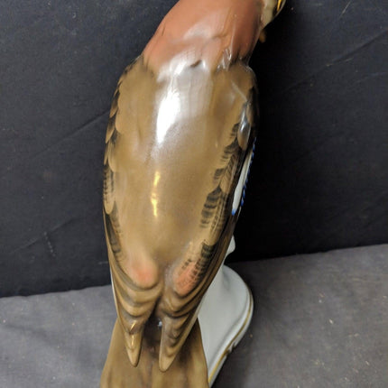 1920's Behscherzer Bavaria Porcelain Bird Figure 11 3/8" tall