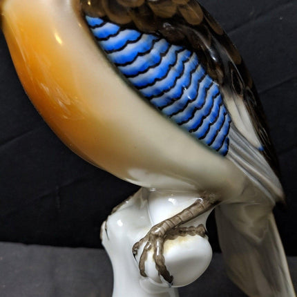 1920's Behscherzer Bavaria Porcelain Bird Figure 11 3/8" tall