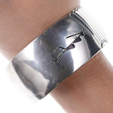 Vintage Native American Sterling Kokopelli Cuff bracelet