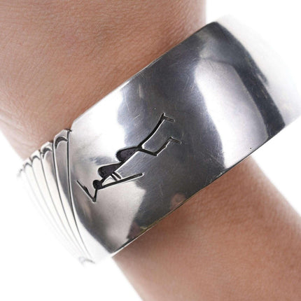 Vintage Native American Sterling Kokopelli Cuff bracelet