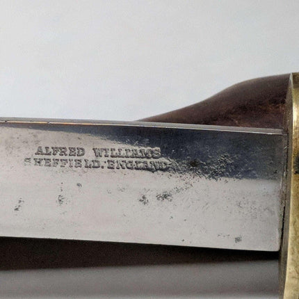 c1910 Alfred Williams Sheffield Jagdmesser mit Hirschgriff, Originalscheide