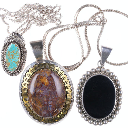 3 Southwestern Sterling Pendants/necklaces