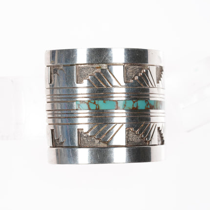 6.25" Gibson Nez Navajo/Apache sterling - Royston turquoise cuff bracelet