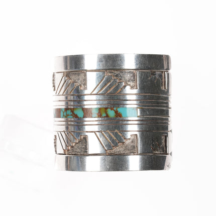 6.25" Gibson Nez Navajo/Apache sterling - Royston turquoise cuff bracelet