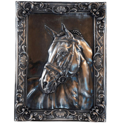 Kamiwaza Japanese Pure Silver Horse Head Plaque