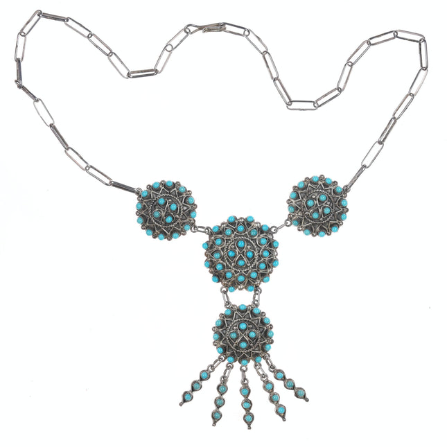 Kalung pirus Wayne & Carla Johnson Zuni Petit Point