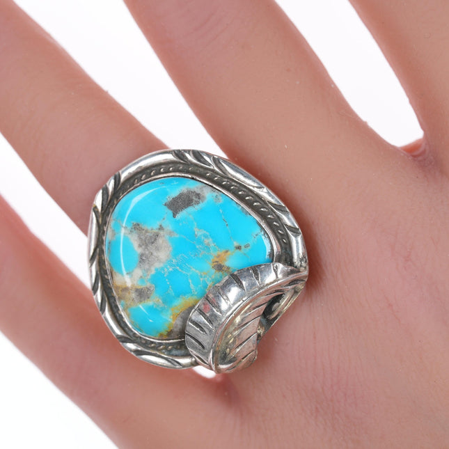 sz5.5 Vintage Navajo silver and turquoise ring