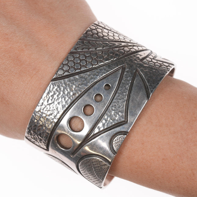 6 3/8" Jared Chavez Santo Domingo sterling cuff bracelet