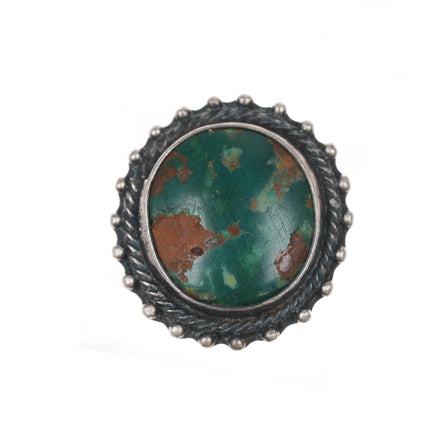 sz6 Cerrillos Turquoise 1940's Native American silver ring