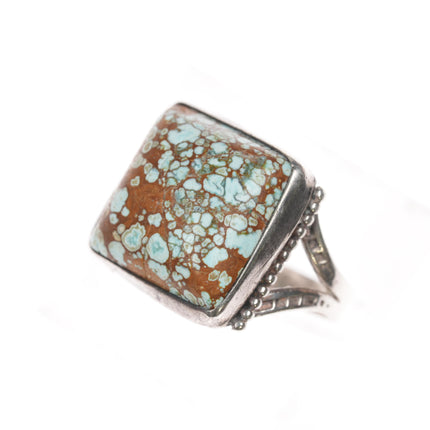 sz6.25 c1940's #8 turquoise Native American silver ring