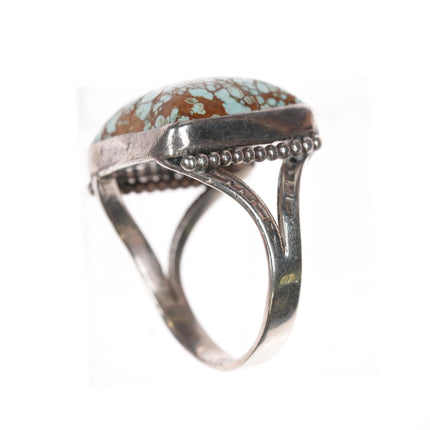 sz6.25 c1940's #8 turquoise Native American silver ring