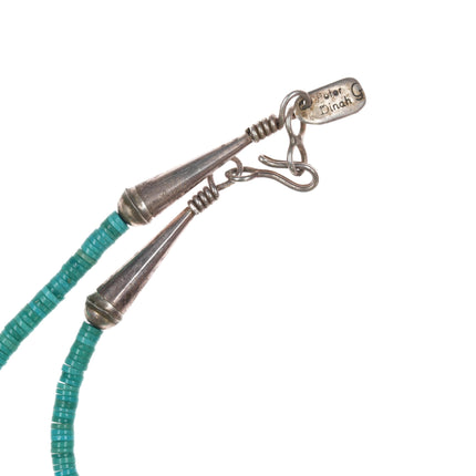 Dinah Gasper Zuni carved turquoise Hand fetish necklace