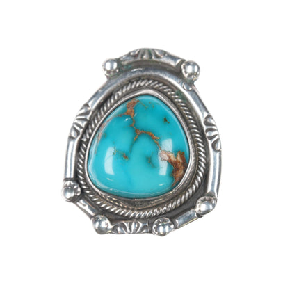 sz6.25 40's-50's High grade turquoise well made native American silver ring