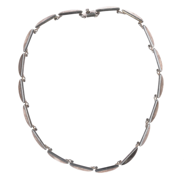 16" retro Mexican sterling choker link necklace