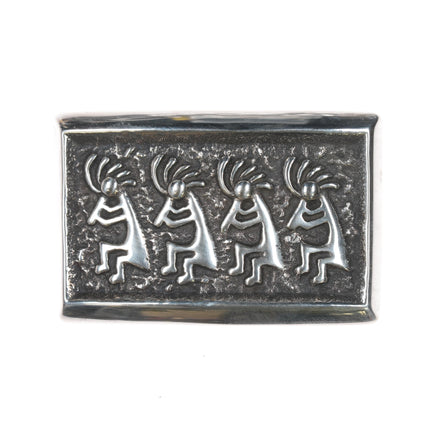 Alvin Thompson Navajo sandcast sterling kokopelli belt buckle