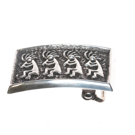 Alvin Thompson Navajo sandcast sterling kokopelli belt buckle