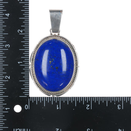 Maria Platero Navajo sterling lapis pendant