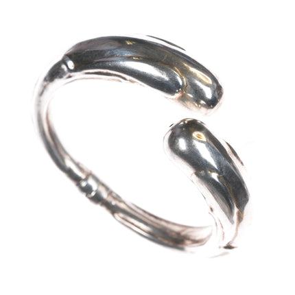 6.75" Retro Italian sterling clamper bangle bracelet