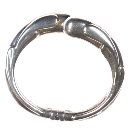 6.75" Retro Italian sterling clamper bangle bracelet