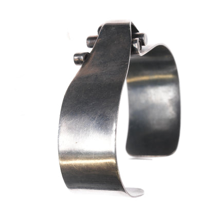 6.75" Modernist sterling handmade abstract cuff bracelet