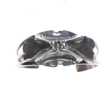 6 1/8" Stuart Nye Dogwood sterling cuff bracelet