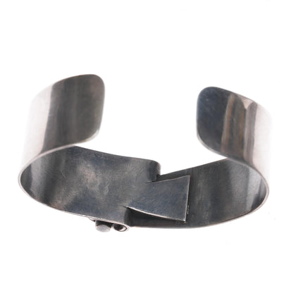 6.75" Modernist sterling handmade abstract cuff bracelet