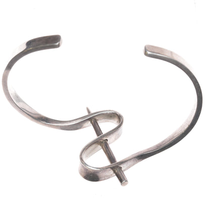 7.75" Sterling freeform squiggly cuff bracelet