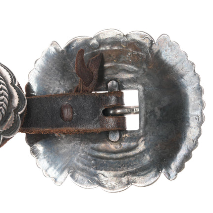 40's-50's Navajo Silver 1st Phase style concho belt