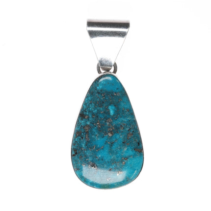 Vintage Nakai Sterling Morenci pyrite matrix turquoise pendant