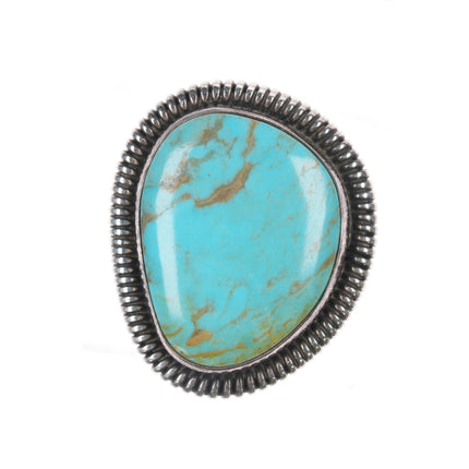 Sz7 MLB Native American silver Kingman turquoise ring